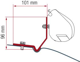 FIAMMA adapter för F35, VW Caddy Maxi, djupsvart