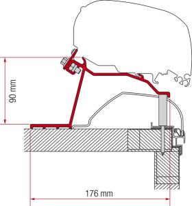 Fiamma markisadapter F65L och F80S för hobbyhusvagn från 2014