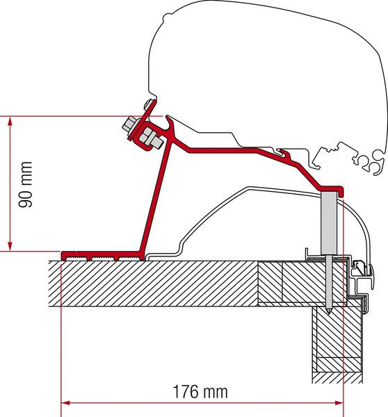 Fiamma markisadapter F65L och F80S för hobbyhusvagn från 2014