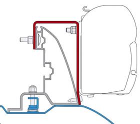 FIAMMA adapter för F45I / F45iL Ducato från 2007 med takräcke