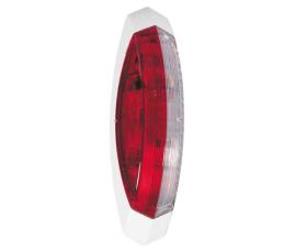 Skissljus röd / vit, vänster vit basplatta, 122,2x39,2x28,6mm