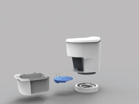 Clesana C1 - vattenfri toalett med rund bas